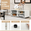 4-Cube TV Stand for TV up to 45 Inch with 5 Positions Adjustable Shelves-White by LJGDeals