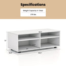 4-Cube TV Stand for TV up to 45 Inch with 5 Positions Adjustable Shelves-White by LJGDeals