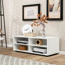 4-Cube TV Stand for TV up to 45 Inch with 5 Positions Adjustable Shelves-White by LJGDeals