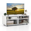 4-Cube TV Stand for TV up to 45 Inch with 5 Positions Adjustable Shelves-White by LJGDeals