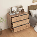 4-Drawer Dresser Cabinet Storage Organizer Rubber Leg with Rail-Natural by LJGDeals