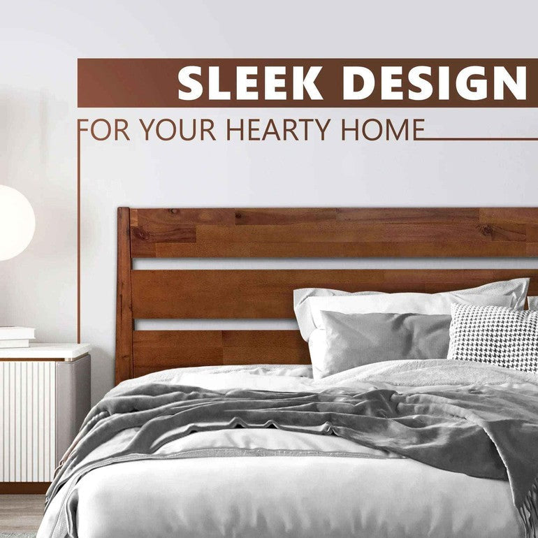 Acacia Emery Solid Wood Bed Frame - Stylish and Durable Acacia Wood Design for Your Bedroom