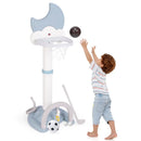 4-In-1 Kids Basketball Hoop with Moon-shaped Electronic Scoreboard and Play Set-Blue by LJGDeals
