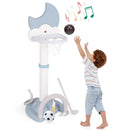 4-In-1 Kids Basketball Hoop with Moon-shaped Electronic Scoreboard and Play Set-Blue by LJGDeals