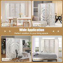 66 Inch Boho 4-Panel Room Divider Privacy Screen with Carved Pattern by LJGDeals