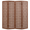 4-Panel Solid Wood Room Divider Folding Partition Stand by LJGDeals