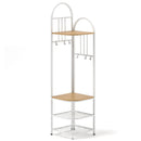 4-Tier Coat Rack Corner Hall Tree with Shoe Storage Bench by DirectDeals