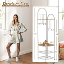4-Tier Coat Rack Corner Hall Tree with Shoe Storage Bench by DirectDeals