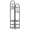 4-Tier Coat Rack Corner Hall Tree with Shoe Storage Bench by DirectDeals