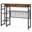 4-Tier Desk Shelf Desktop Display Rack with Metal Grid Panel and 6 Hooks by LJGDeals