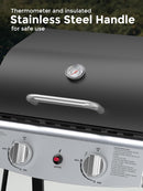 3 & 4-Burner Propane Gas Grills with Side Burners, for Outdoor Cooking, BBQ, Patio, Camping