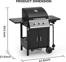 3 & 4-Burner Propane Gas Grills with Side Burners, for Outdoor Cooking, BBQ, Patio, Camping