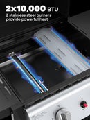 3 & 4-Burner Propane Gas Grills with Side Burners, for Outdoor Cooking, BBQ, Patio, Camping