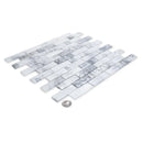 White 12x12 Matte Brick Glass Mosaic Tile (10 pack, 9.5 sq ft/case) - Sample