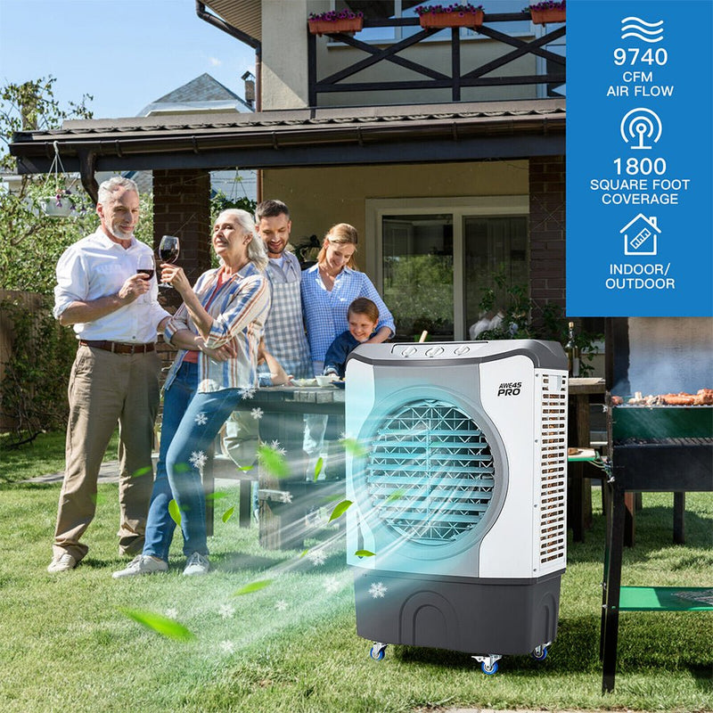 4-In-1 Portable Indoor Outdoor Evaporative Air Cooling Fan, 9740 CFM (91025436)