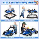 4-in-1 Baby Push Walker Activity Center Height Adjustable with Music Box
