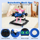 4-in-1 Baby Push Walker Activity Center Height Adjustable with Music Box