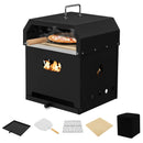 4-in-1 Outdoor Portable Pizza Oven with 12 Inch Pizza Stone by LJGDeals
