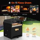 4-in-1 Outdoor Portable Pizza Oven with 12 Inch Pizza Stone by LJGDeals