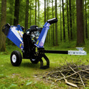Heavy-Duty 4-Inch 208CC Gas Drum Wood Chipper Shredder With Tow Hitch (SAK47504)