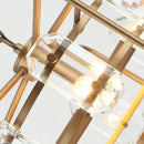 4-Light Golden or Black Modern Crystal Island Pendant Light by Parrot Uncle