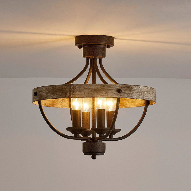 4-Light Industrial Ceiling Light, photo 5 of 10