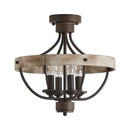 4-Light Industrial Ceiling Light