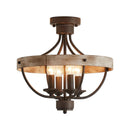 4-Light Industrial Ceiling Light by Parrot Uncle