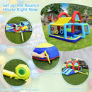 Inflatable Jumping Castle Bounce House with Dual Slides without Blower by LJGDeals