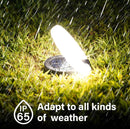 4 Pack Round Outdoor Ground Lights Adjustable Disk Solar Pathway Lamp