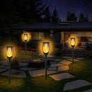4-Pack Solar Flickering Flames Torch Lights Outdoor Dusk to Dawn Auto On/Off 29 Inch