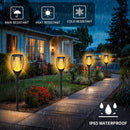 4-Pack Solar Flickering Flames Torch Lights Outdoor Dusk to Dawn Auto On/Off 29 Inch
