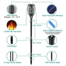 4-Pack Solar Flickering Flames Torch Lights Outdoor Dusk to Dawn Auto On/Off 29 Inch
