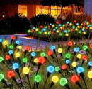 4 Pack Solar Powered Light FireFly Upgraded 8 LED-Warm White