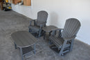 4 pc Glider Adirondack Chair and Table Set