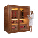 Rövia Elvaria 4-Person Indoor Canadian Red Cedar Infrared And Steam Sauna With 6KW Harvia Heater [Made-To-Order] (SAK93528) by SAKSBY WHOLESALE