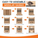 Thermora Seville 4-Person Low EMF Canadian Hemlock Infrared Sauna With Bluetooth (SAK29571) by SAKSBY WHOLESALE
