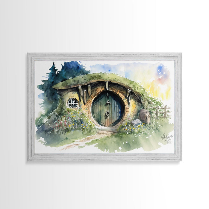 Bang End Painting Framed Canvas Print, Lord, Fantasy Art, Framed Wall Art, Fantasy Decor, A Hole In The Wall