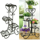 GobekUsa 4-Tier Metal Plant Stand - Indoor/Outdoor Display