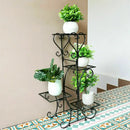 GobekUsa 4-Tier Metal Plant Stand - Indoor/Outdoor Display