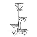 GobekUsa 4-Tier Metal Plant Stand - Indoor/Outdoor Display