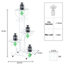 GobekUsa 4-Tier Metal Plant Stand - Indoor/Outdoor Display