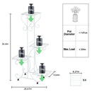 GobekUsa 4-Tier Metal Plant Stand - Indoor/Outdoor Display