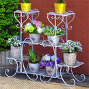 GobekUsa 4-Tier Metal Plant Stand - Indoor/Outdoor Display