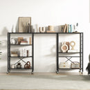4-Tier Foldable Storage Rack with Wheels - 180 lbs Capacity by DirectDeals
