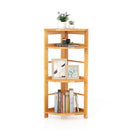 4-Tier Corner Shelf with Rubber Wood Frame and Anti-Toppling Kit by LJGDeals