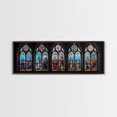 Stained Glass Windows Canvas Print, Stained Glass Painting On Canvas, Church Stained Glass Windows Fine Art Print