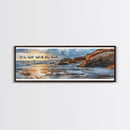 It Is Well With My Soul Beach & Coastal Canvas Wall Art, Christian Wall Art, Coastal Beach Painting, Farmhouse Beach Coastal Wall Art