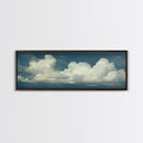 A Cloudy Day - Wide Format Clouds Wall Art - Panoramic Print - Framed Canvas Print - Panoramic Framed Canvas Cloudy Art Print