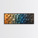 The Beach in my Dreams - Framed Canvas Print - Abstract Geometric Patterns Wall Art